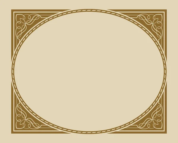 Marco Decorativo Oval Monocromo Para Tarjeta Etiqueta — Archivo Imágenes Vectoriales