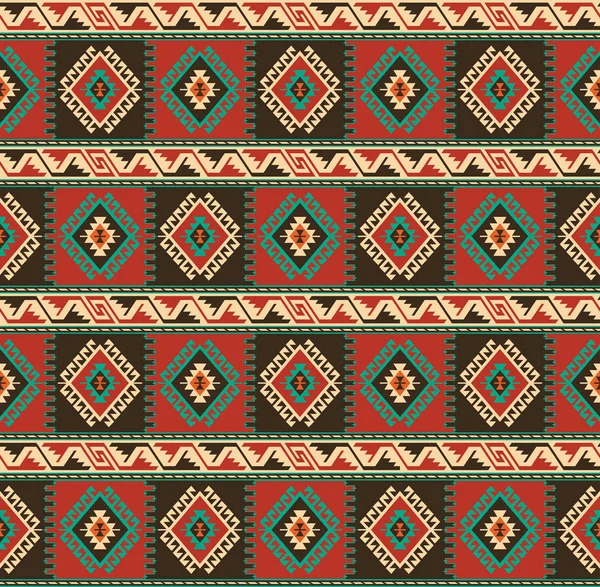 Bezszwowe Etniczne Wzór Geometryczny Kilim Tureckie Tradycyjny Styl — Wektor stockowy