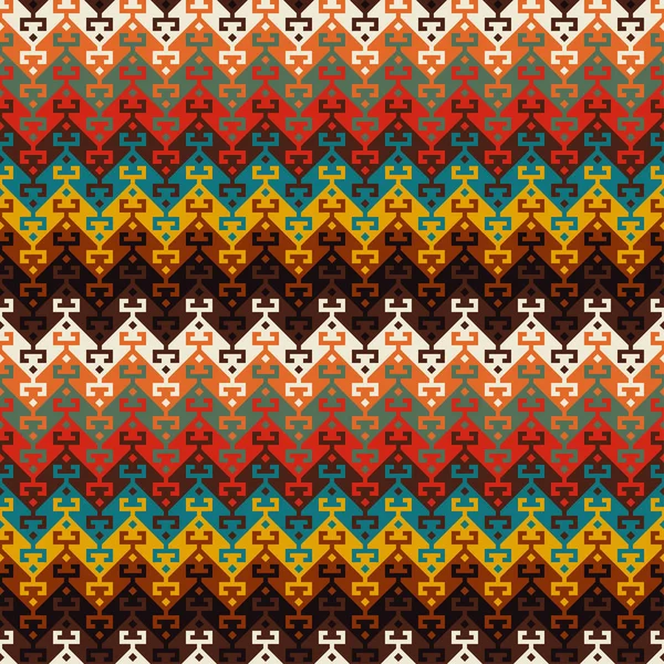 Seamless Geometric Ethnic Pattern Traditional Turkish Kilim Style Swatch Included — Stock Vector