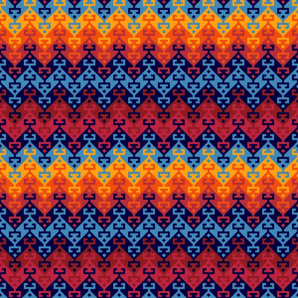 Patrón Étnico Geométrico Sin Costuras Estilo Kilim Turco Colores Vívidos — Archivo Imágenes Vectoriales