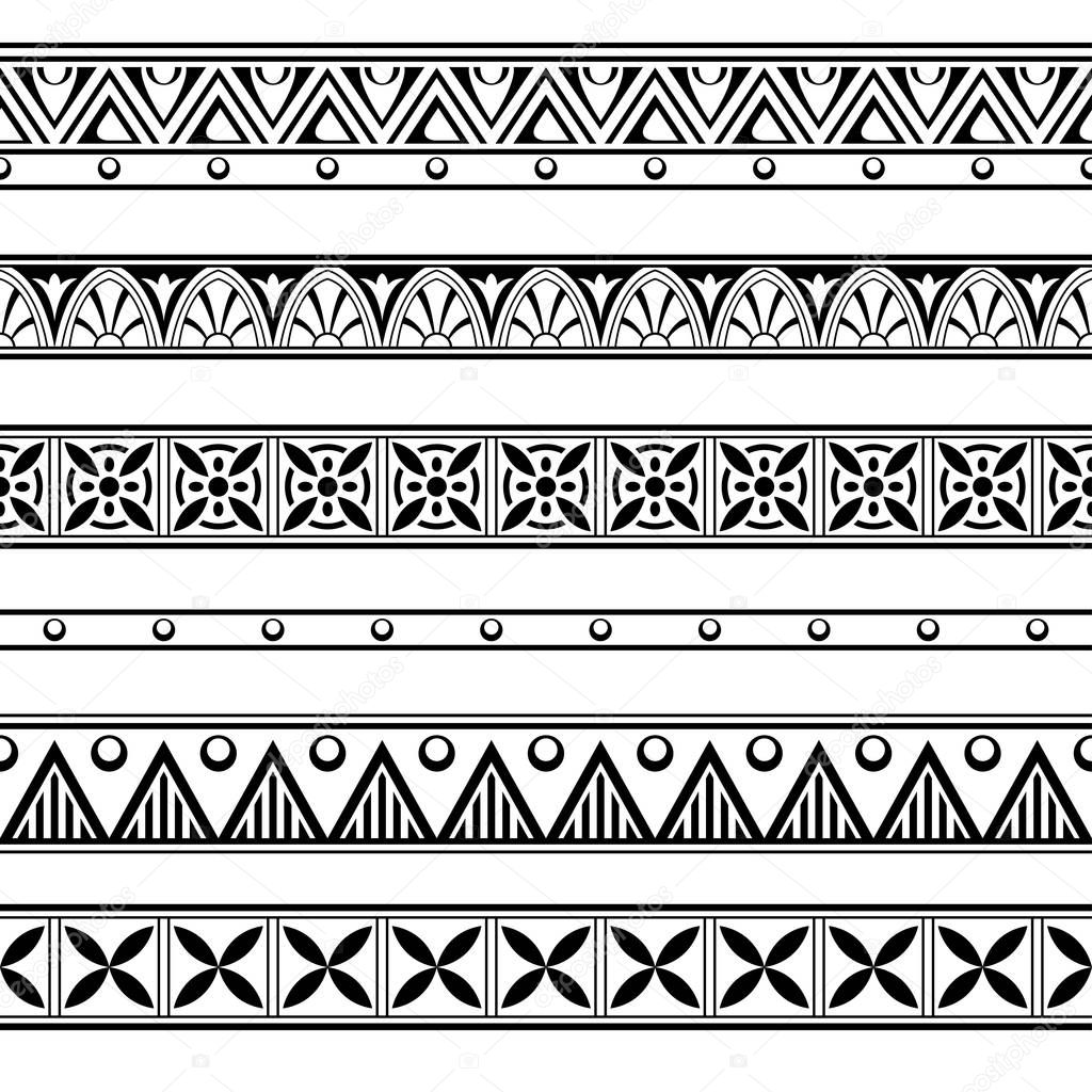 Ornate borders. Retro style. Pattern brushes included in EPS file.