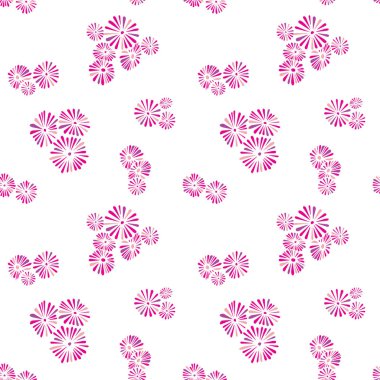 Soyut çiçekler şeffaf arka plan ile Seamless Modeli.