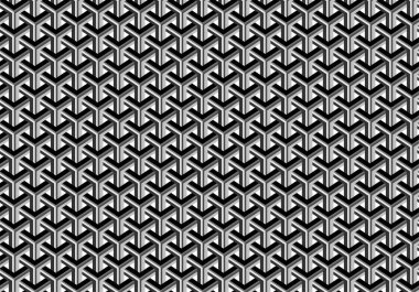 Kusursuz soyut geometrik desen. Grinin tonları. Optik illüzyon. Saydam arka plan. Swatch Eps dosyasına dahildir.