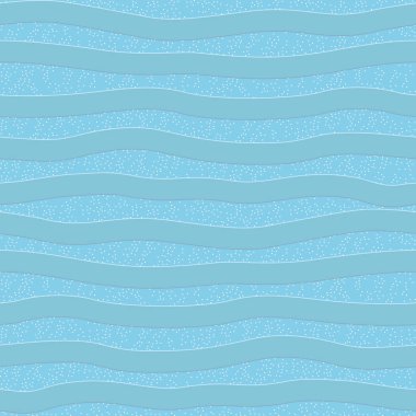 Mavi dalgalı çizgiler ve parıltılar ile dikişsiz desen. 