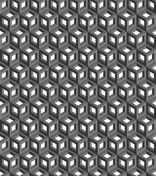 Бесшовный Геометрический Узор Образованный Серыми Кубиками Имитация Swatch Включен Векторный — стоковый вектор