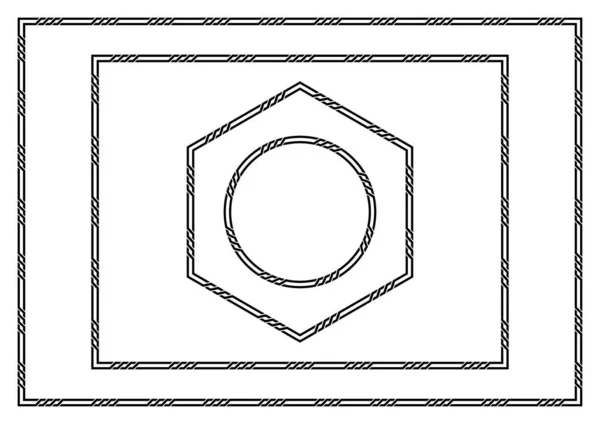 Dekorative Geometrische Schwarze Rahmen Keltischer Stil Dekoration Für Textformen Buchstabengröße — Stockvektor