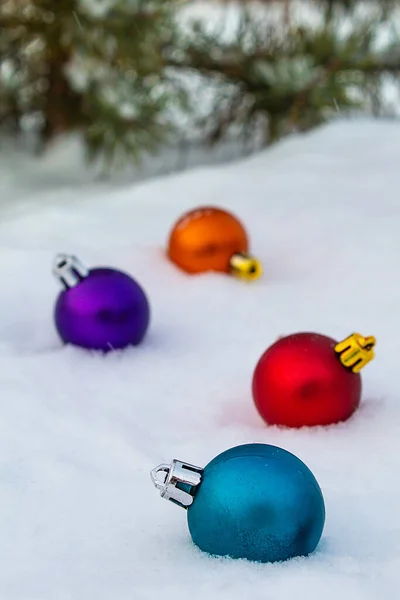 Игрушки Украшения Рождественских Елок Рождество Великий Праздник — стоковое фото