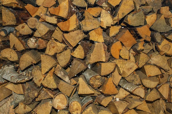 Fűtéshez Való Faforgács Hőség Van Házban Fából Készült Nyersanyagok — Stock Fotó