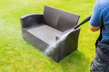 Bahçe mobilyaları - Rattan ile yapılan yıkama güç