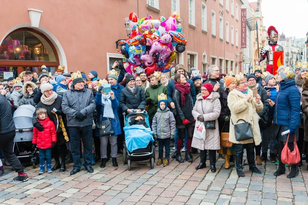Poznan Lengyelország 2019 Január Epiphany Ünnep Keresztény Vallás Hagyományos Körmenet — Stock Fotó
