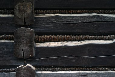 bir ahır eski siyah ahşap duvar