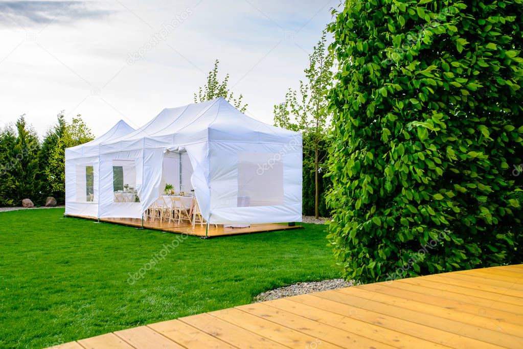 Party tent - white garden party or wedding entertainment tent