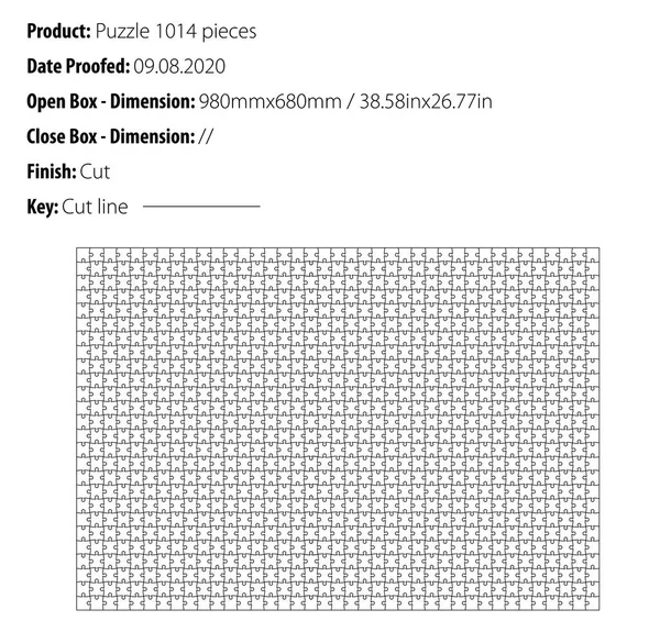 Puzzle 1014 Modèles Format Découpés Découpés Vecteur — Image vectorielle