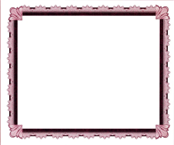 Red Certificate Border Frame Branco Para Prêmios — Fotografia de Stock