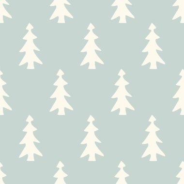 Dikişsiz desen, Noel ağacı arka plan sanat tasarlamak kumaş ve dekor