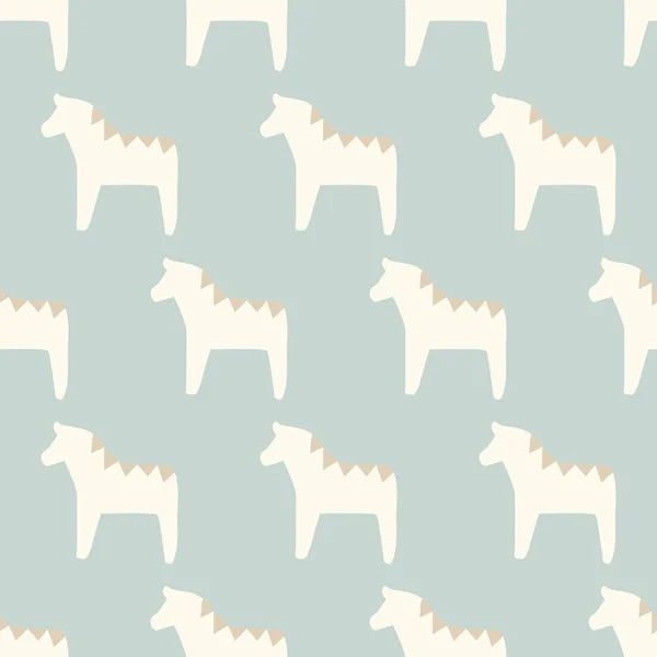 Nahtloses Muster Pferdekunst Hintergrunddesign Für Stoff Und Dekor — Stockvektor