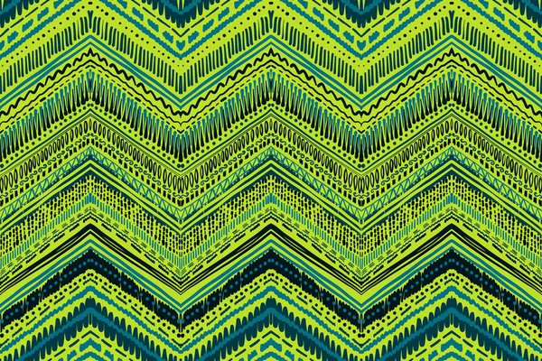 Abstrato padrão de tecido artesanal estilo Ikat e boho. Design étnico tradicional para roupas e fundo têxtil, tapete ou papel de parede — Vetor de Stock