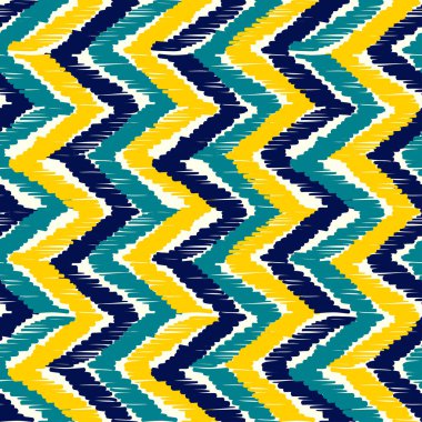 Soyut Ikat ve boho tarzı el sanatları kumaş deseni. Geleneksel etnik Tasarım Giyim ve Tekstil arka plan, halı veya duvar kağıdı için