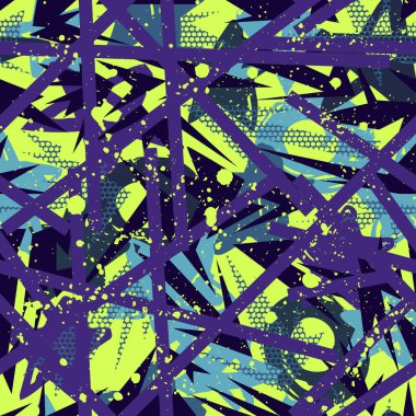 Kızlar, erkekler ve giysiler için soyut, kusursuz vektör deseni. Noktalı yaratıcı arka plan, geometrik figürler tekstil ve kumaş için komik duvar kağıtları. Moda tarzı. Renkli parlak