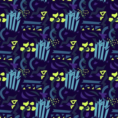 Kızlar, erkekler ve giysiler için soyut, kusursuz vektör deseni. Noktalı yaratıcı arka plan, geometrik figürler tekstil ve kumaş için komik duvar kağıtları. Moda tarzı. Renkli parlak