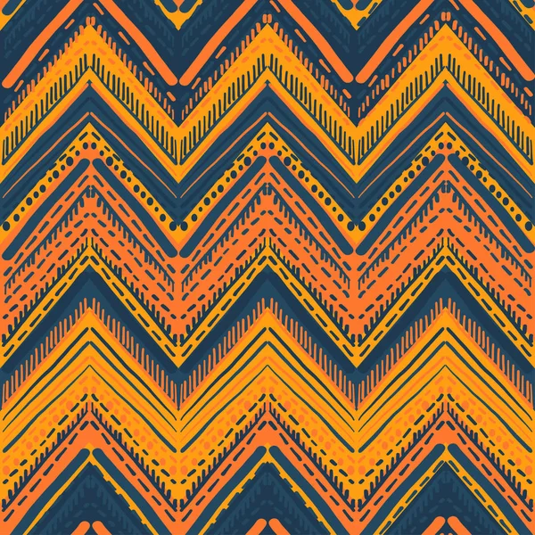 Abstrato padrão de tecido artesanal estilo Ikat e boho. Design étnico tradicional para roupas e fundo têxtil, tapete ou papel de parede — Vetor de Stock