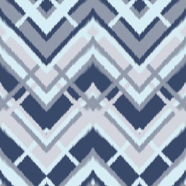 Soyut Ikat ve boho tarzı el sanatları kumaş deseni. Geleneksel etnik Tasarım Giyim ve Tekstil arka plan, halı veya duvar kağıdı için