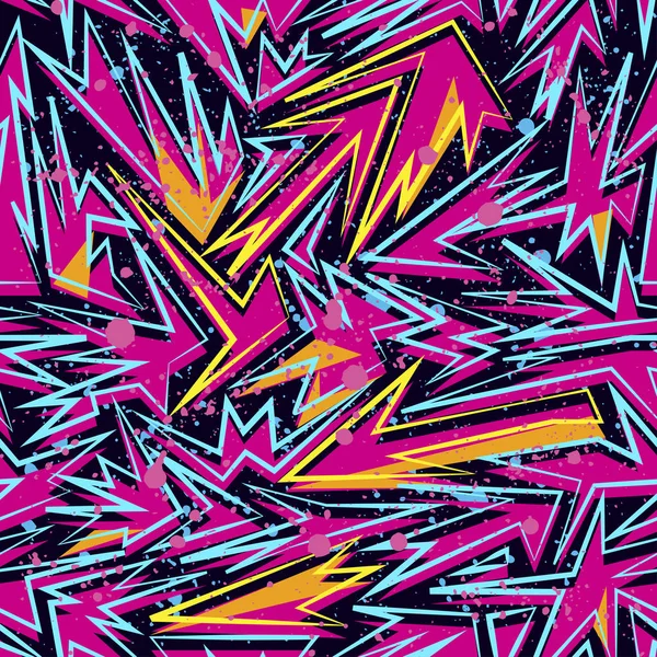 Patrón vectorial sin costura abstracto para niñas, niños, ropa. Fondo creativo con puntos, figuras geométricas Fondo de pantalla divertido para textiles y telas. Estilo de moda. Colorido brillante — Archivo Imágenes Vectoriales