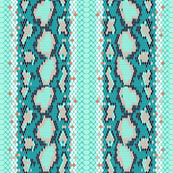 Estructura de la piel de serpiente patrón de vectores sin costura para niñas, niños, ropa. .. Textura inconsútil para reptiles. Estampado animal. Fondo de pantalla divertido para textil y tela. Estilo de moda. Colorido brillante — Vector de stock