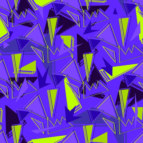 Absztrakt folytonos vector minta, lányok, fiúk, ruhák. Kreatív háttér háromszög, a geometriai adatok vicces wallpaper, a textil- és szövet. Divat-stílus. Színes, fényes — Stock Vector