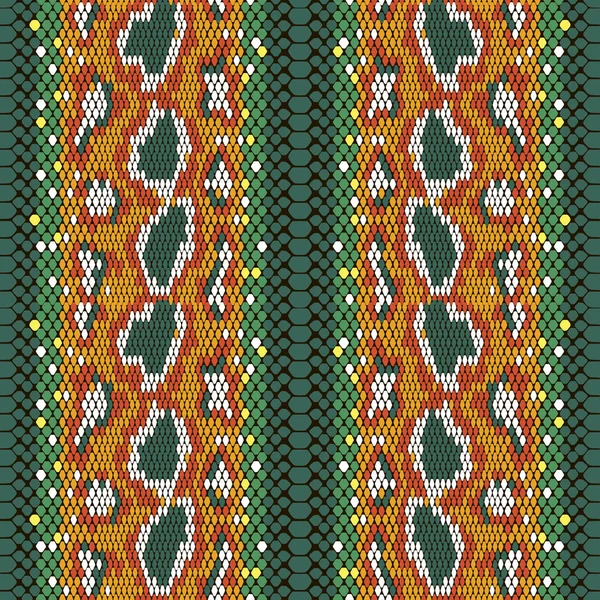 Estructura de la piel de serpiente patrón de vectores sin costura para niñas, niños, ropa. .. Textura inconsútil para reptiles. Estampado animal. Fondo de pantalla divertido para textil y tela. Estilo de moda. Colorido brillante — Vector de stock