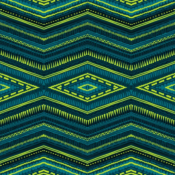 Abstracte Ikat en boho stijl handwerk textiel patroon. Traditionele etnische ontwerp voor textiel- en kledingindustrie achtergrond, tapijt of behang — Stockvector