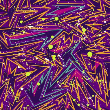 Kızlar, erkekler ve giysiler için soyut, kusursuz vektör deseni. Noktalı yaratıcı arka plan, geometrik figürler tekstil ve kumaş için komik duvar kağıtları. Moda tarzı. Renkli parlak