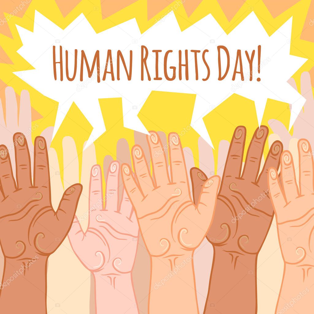 nice and beautiful abstract for Human Rights Day background with nice and creative design illustration