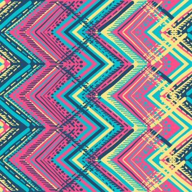 Soyut Ikat ve boho tarzı el sanatları kumaş deseni. Geleneksel etnik Tasarım Giyim ve Tekstil arka plan, halı veya duvar kağıdı için