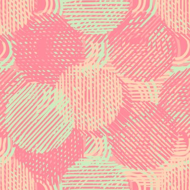 Kızlar, erkekler ve giysiler için soyut, kusursuz vektör deseni. Noktalı yaratıcı arka plan, geometrik figürler tekstil ve kumaş için komik duvar kağıtları. Moda tarzı. Renkli parlak