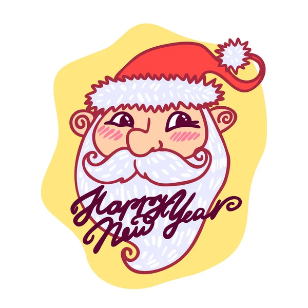 Lettrage Joyeux Noël et bonne année emblème typographique. Conception vectorielle Utilisable pour les bannières, les cadeaux de cartes de vœux, etc. . — Image vectorielle
