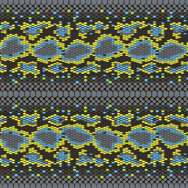 Estructura de la piel de serpiente patrón de vectores sin costura para niñas, niños, ropa. .. Textura inconsútil para reptiles. Estampado animal. Fondo de pantalla divertido para textil y tela. Estilo de moda. Colorido brillante — Vector de stock