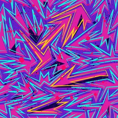 Kızlar, erkekler ve giysiler için soyut, kusursuz vektör deseni. Noktalı yaratıcı arka plan, geometrik figürler tekstil ve kumaş için komik duvar kağıtları. Moda tarzı. Renkli parlak