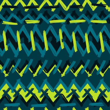 Soyut Ikat ve boho tarzı el sanatları kumaş deseni. Geleneksel etnik Tasarım Giyim ve Tekstil arka plan, halı veya duvar kağıdı için