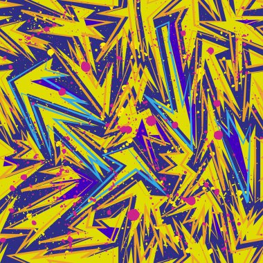 Kızlar, erkekler ve giysiler için soyut, kusursuz vektör deseni. Noktalı yaratıcı arka plan, geometrik figürler tekstil ve kumaş için komik duvar kağıtları. Moda tarzı. Renkli parlak