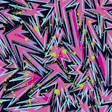 Kızlar, erkekler ve giysiler için soyut, kusursuz vektör deseni. Noktalı yaratıcı arka plan, geometrik figürler tekstil ve kumaş için komik duvar kağıtları. Moda tarzı. Renkli parlak