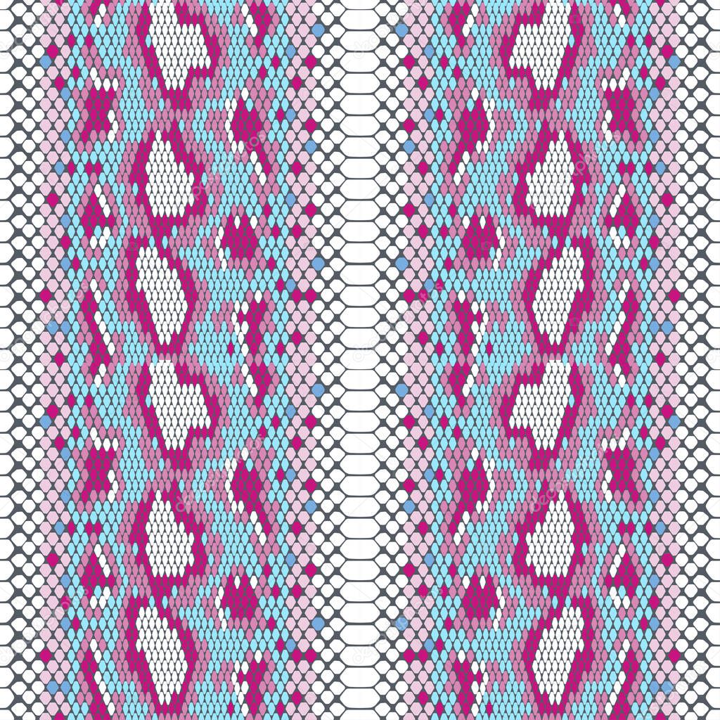 structure Snake skin seamless vector pattern for girls, boys, clothes. . Reptile seamless texture. Animal print. Funny wallpaper for textile and fabric. Fashion style. Colorful bright