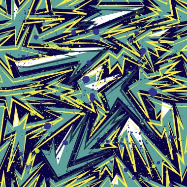 Kızlar, erkekler ve giysiler için soyut, kusursuz vektör deseni. Noktalı yaratıcı arka plan, geometrik figürler tekstil ve kumaş için komik duvar kağıtları. Moda tarzı. Renkli parlak