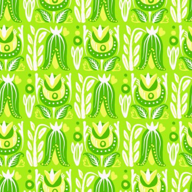 El yaz çiçek ve otlar vintage Hohloma çiçek elemanları ile çizilmiş desen. Beyaz mavi sarı