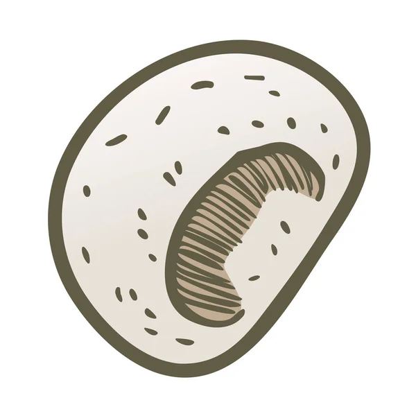 Ручной рисунок эскиз стиля Champignon грибной композиции значок. Векторные иконки для веб-дизайна. Фермерские свежие продукты изолированы на белом фоне. Гриб в стиле Дудла — стоковый вектор