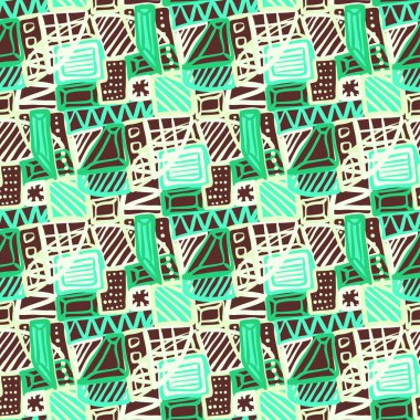 Kızlar, erkekler ve giysiler için soyut, kusursuz vektör deseni. Noktalı yaratıcı arka plan, geometrik figürler tekstil ve kumaş için komik duvar kağıtları. Moda tarzı. Renkli parlak