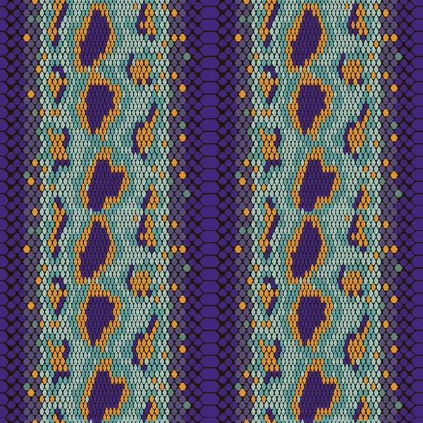 Estructura de la piel de serpiente patrón de vectores sin costura para niñas, niños, ropa. .. Textura inconsútil para reptiles. Estampado animal. Fondo de pantalla divertido para textil y tela. Estilo de moda. Colorido brillante — Vector de stock