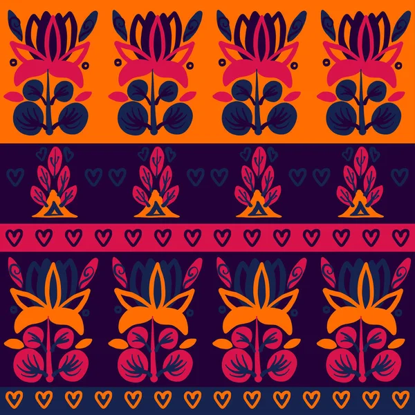 Ручной рисунок с летними цветами и травами винтажные элементы Hohloma цветочные. Синий желтый на белый — стоковый вектор