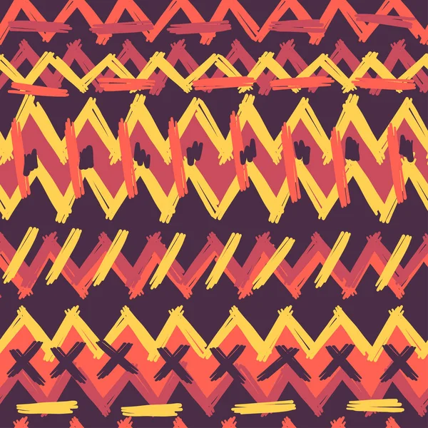 Abstracto patrón de tela artesanal estilo Ikat y boho. Diseño étnico tradicional para ropa y fondo textil, alfombra o papel pintado — Vector de stock