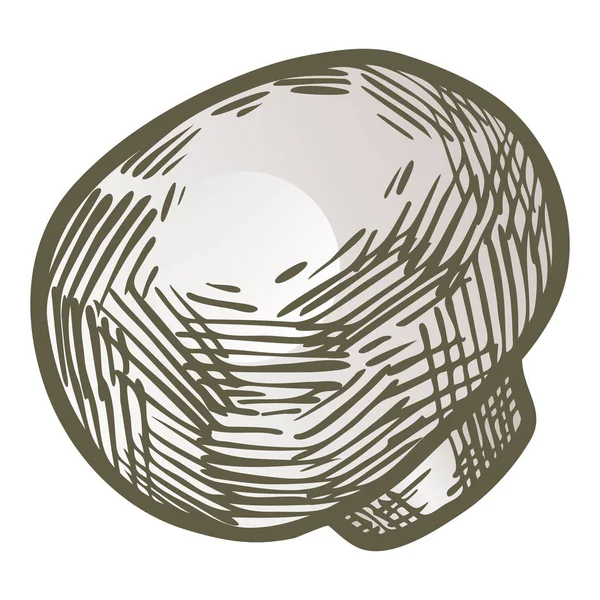 Ручной рисунок эскиз стиля Champignon грибной композиции значок. Векторные иконки для веб-дизайна. Фермерские свежие продукты изолированы на белом фоне. Гриб в стиле Дудла — стоковый вектор